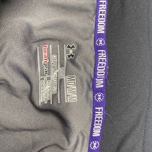Under Armour, freedom black and purple medium shorts